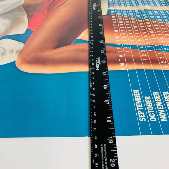 Vintage 1984 Miller Beer Poster Calendar Sexy Model Mancave Bar Nostalgia Slogan - Picture 4 of 12
